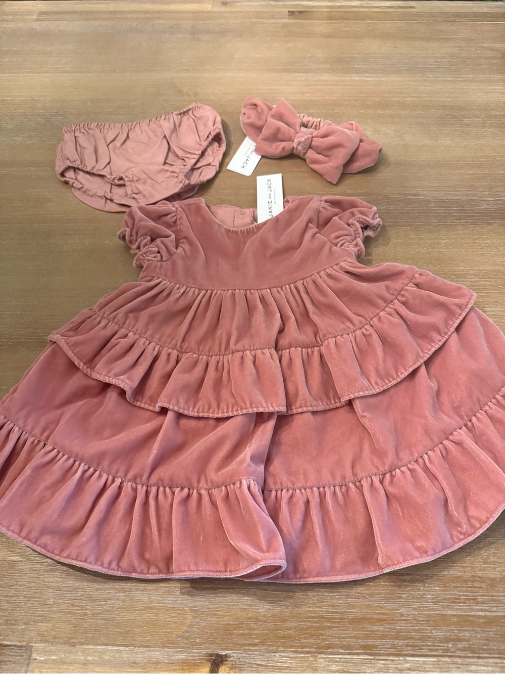Janie and Jack Velvet Dress 6-12M